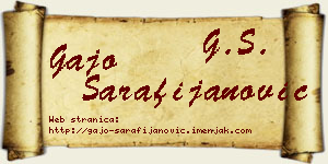 Gajo Sarafijanović vizit kartica